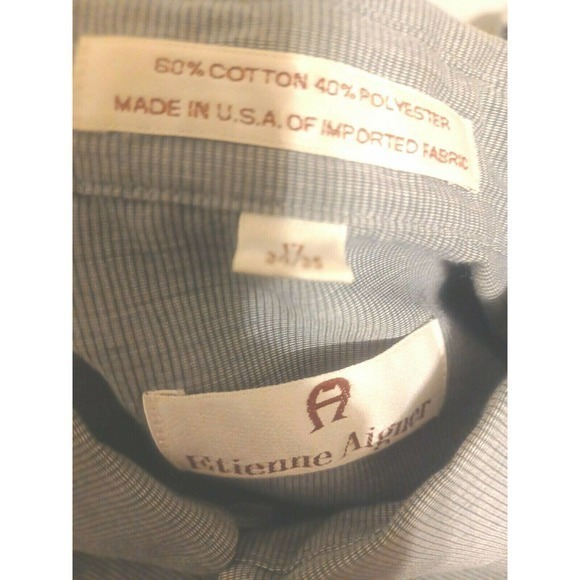 Etienne Aigner Men's Long Sleeve Dress Shirt‎ Button Down Designer - Picture 7 of 9